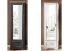 Garderobenschrank >Jasmin< in Antik - 65x204x41cm...