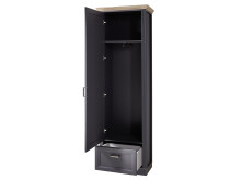 Garderobenschrank >Jasmin< in Antik - 65x204x41cm (BxHxT)