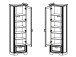Garderobenschrank >Jasmin< in Antik - 65x204x41cm (BxHxT)
