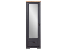 Garderobenschrank >Jasmin< in Graphit - 65x204x41cm (BxHxT)
