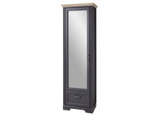 Garderobenschrank >Jasmin< in Graphit - 65x204x41cm (BxHxT)