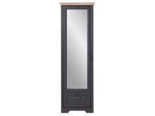 Garderobenschrank >Jasmin< in Graphit - 65x204x41cm (BxHxT)