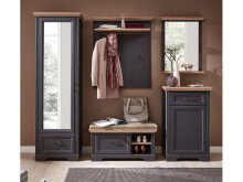 Garderobenschrank >Jasmin< in Graphit - 65x204x41cm (BxHxT)