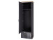 Garderobenschrank >Jasmin< in Graphit - 65x204x41cm (BxHxT)