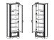 Garderobenschrank >Jasmin< in Graphit - 65x204x41cm (BxHxT)