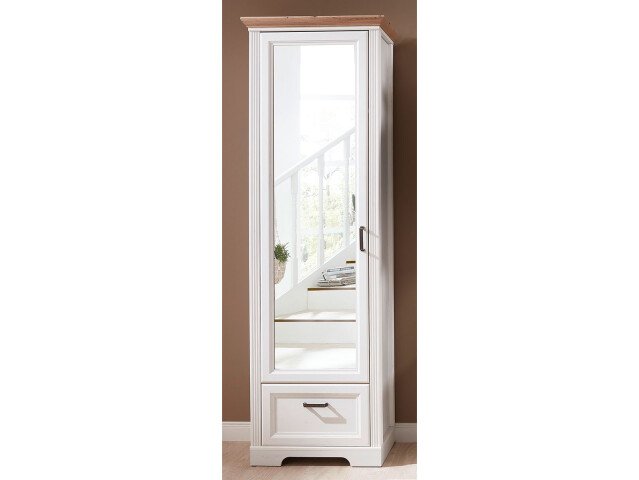 Garderobenschrank >Jasmin< in Pinie-Hell - 65x204x41cm (BxHxT)