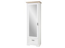 Garderobenschrank >Jasmin< in Pinie-Hell - 65x204x41cm (BxHxT)