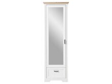 Garderobenschrank >Jasmin< in Pinie-Hell - 65x204x41cm (BxHxT)