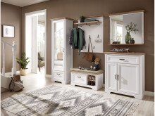 Garderobenschrank >Jasmin< in Pinie-Hell - 65x204x41cm (BxHxT)
