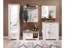 Garderobenschrank >Jasmin< in Pinie-Hell - 65x204x41cm (BxHxT)