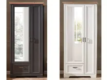 Garderobenschrank >Jasmin< in Antik aus Metall -...