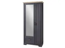 Garderobenschrank >Jasmin< in Antik aus Metall -...