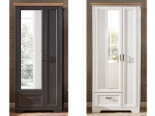 Garderobenschrank >Jasmin< in Antik aus Metall -...