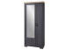 Garderobenschrank >Jasmin< in Antik aus Metall - 93x204x41cm (BxHxT)