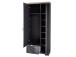 Garderobenschrank >Jasmin< in Antik aus Metall - 93x204x41cm (BxHxT)