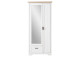 Garderobenschrank >Jasmin< in Antik aus Metall - 93x204x41cm (BxHxT)