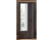 Garderobenschrank >Jasmin< in Graphit - 93x204x41cm...