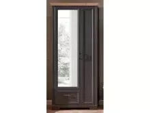 Garderobenschrank >Jasmin< in Graphit - 93x204x41cm...