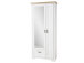 Garderobenschrank >Jasmin< in Pinie-Hell aus Metall - 93x204x41cm (BxHxT)