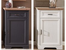 Schuhschrank >Jasmin< in Antik aus Metall -...