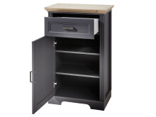 Schuhschrank >Jasmin< in Graphit - 65x102x41cm (BxHxT)
