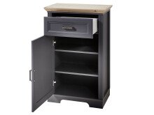 Schuhschrank >Jasmin< in Graphit - 65x102x41cm (BxHxT)