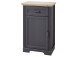 Schuhschrank >Jasmin< in Graphit - 65x102x41cm (BxHxT)