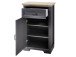 Schuhschrank >Jasmin< in Graphit - 65x102x41cm (BxHxT)