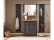 Garderobenpaneel >Jasmin< in Graphit - 41x195x9cm (BxHxT)