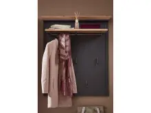 Garderobenpaneel >Jasmin< in Graphit - 93x107x30cm...