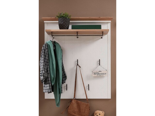 Garderobenpaneel >Jasmin< in Pinie-Hell - 93x107x30cm (BxHxT)