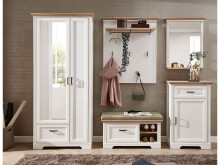 Garderobenpaneel >Jasmin< in Pinie-Hell - 93x107x30cm (BxHxT)