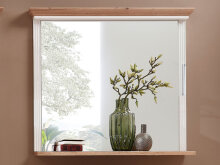 Wandspiegel >Jasmin< in Pinie-Hell - 93x83x15cm...