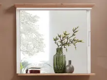 Wandspiegel >Jasmin< in Pinie-Hell - 93x83x15cm...
