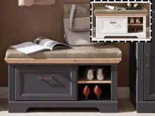 Sitzbank >Jasmin< in Antik - 93x49x41cm (BxHxT)