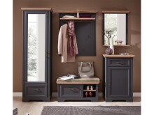 Sitzbank >Jasmin< in Graphit - 93x49x41cm (BxHxT)