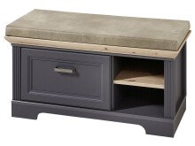 Sitzbank >Jasmin< in Graphit - 93x49x41cm (BxHxT)