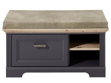 Sitzbank >Jasmin< in Graphit - 93x49x41cm (BxHxT)