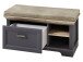 Sitzbank >Jasmin< in Graphit - 93x49x41cm (BxHxT)