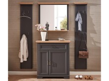 Garderoben-Set >Jasmin< in Graphit - 223x204x41cm...
