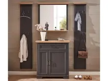 Garderoben-Set >Jasmin< in Graphit - 223x204x41cm...