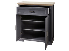 Garderoben-Set >Jasmin< in Graphit - 223x204x41cm (BxHxT)