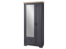 Garderoben-Set >Jasmin< in Graphit aus Metall - 281x204x41cm (BxHxT)