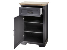 Garderoben-Set >Jasmin< in Graphit aus Metall - 281x204x41cm (BxHxT)