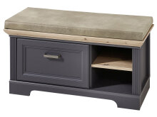 Garderoben-Set >Jasmin< in Graphit aus Metall - 281x204x41cm (BxHxT)