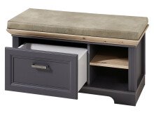 Garderoben-Set >Jasmin< in Graphit aus Metall - 281x204x41cm (BxHxT)