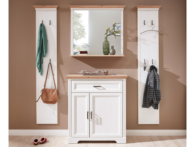 Garderoben-Set >Jasmin< in Pinie-Hell - 223x204x41cm (BxHxT)