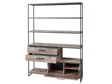 Regal >Roger< in Used Style Mix Nachbildung aus Metall - 138x192x35cm (BxHxT)