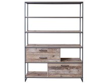 Regal >Roger< in Used Style Mix Nachbildung aus Metall - 138x192x35cm (BxHxT)