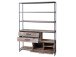 Regal >Roger< in Used Style Mix Nachbildung aus Metall - 138x192x35cm (BxHxT)